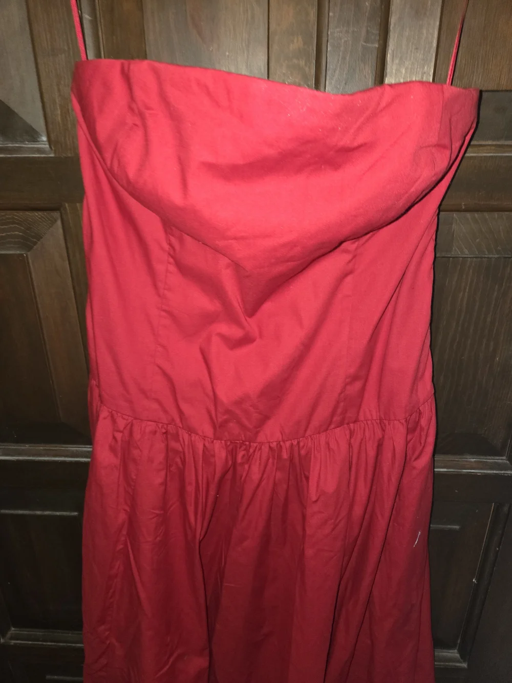 Abercrombie & Fitch Strapless Maxi Dress in Red